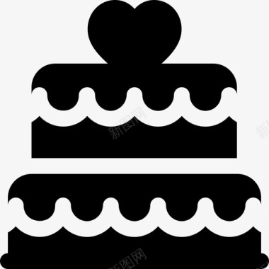 结婚蛋糕爱25填充图标图标