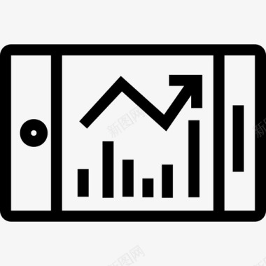 美元数据分析智能手机数据分析2线性图标图标