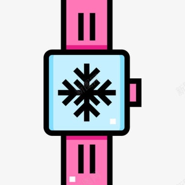 智能手表winter21线性颜色图标图标