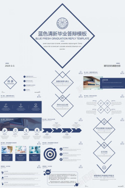 免费毕业答辩论文答辩蓝色清新毕业答辩