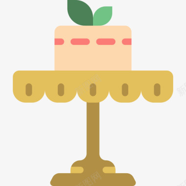 蛋糕美食6扁平图标图标