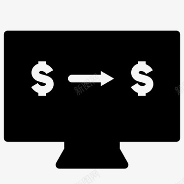 电子银行电子转账银行计算机图标图标