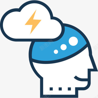 头脑风暴网页和开发12线性颜色图标图标