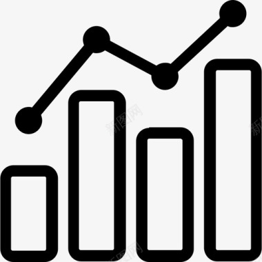 条形装饰图条形图图表线形图图标图标