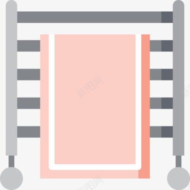 一打毛巾毛巾水管工工具和元件3扁平图标图标