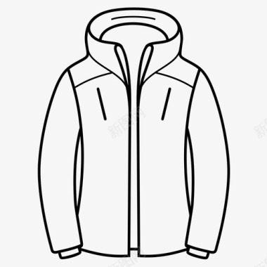 暖冬男式保暖冬衣夹克外套图标图标