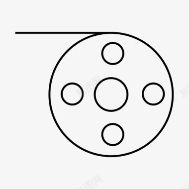卷肉胶片卷电影院电影图标图标