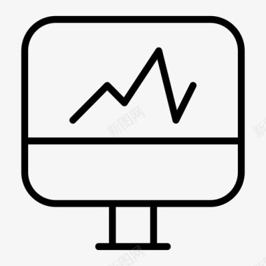 绿色信息图表图表监视器分析数字图标图标