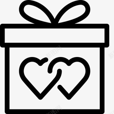 结婚礼物盒子礼物图标图标