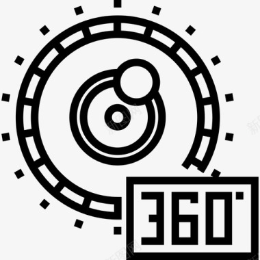 360全景360度360度视图10直线图标图标