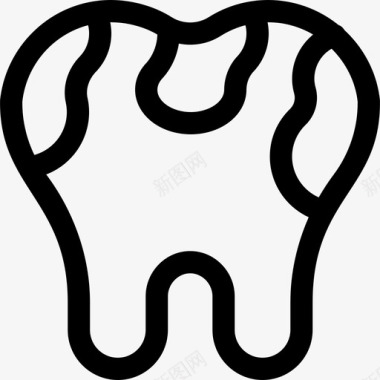 小牙齿牙齿牙齿护理11线性图标图标