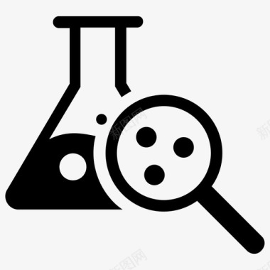 科学研究化学实验锥形烧瓶图标图标