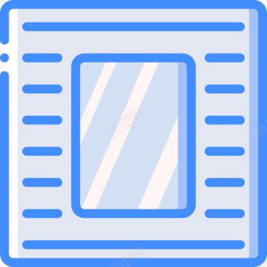 网格桌面出版蓝色图标图标