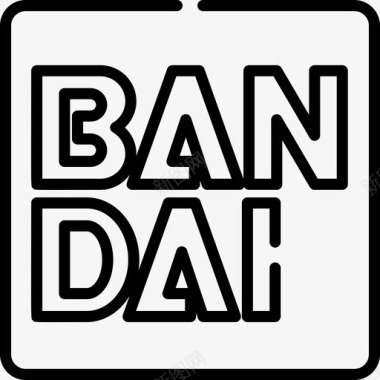 BandaiBandai视频游戏标志3线性图标图标