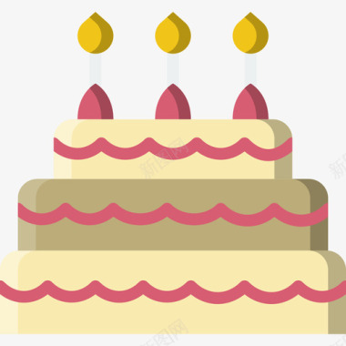 蛋糕生日蛋糕派对27扁平图标图标