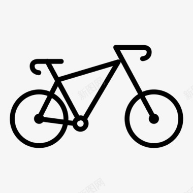 自行车绿色环保骑自行车图标图标