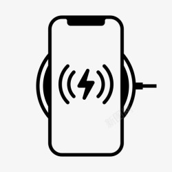 无线充电器排版无线电话充电器电池iphone图标高清图片