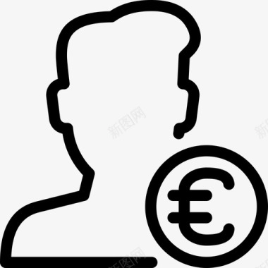 欧元金融符号图标图标