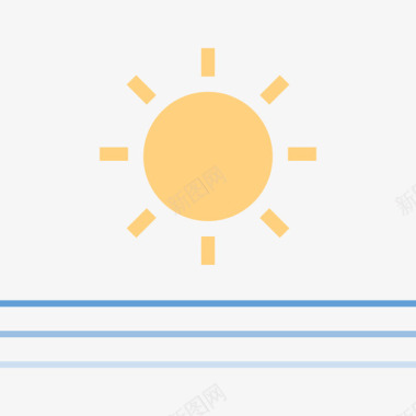 太阳简笔太阳65号天气平坦图标图标