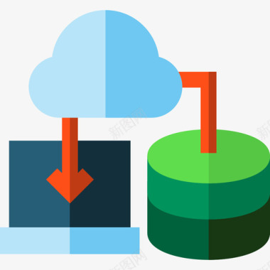 图标数据库服务器数据库和服务器2扁平图标图标