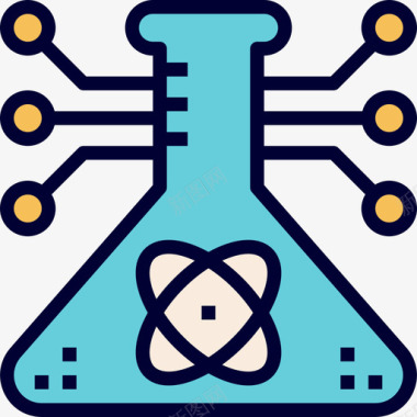 水蜜桃色科学茎色线色图标图标