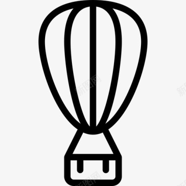 热气球旅行52直线图标图标