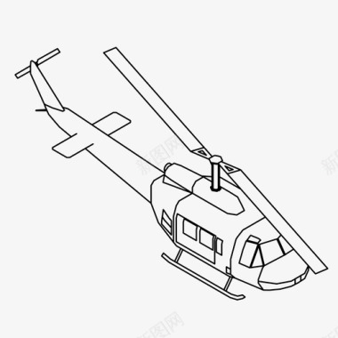 机动直升机飞机飞行图标图标