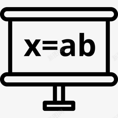 新教育标志数学教育54线性图标图标