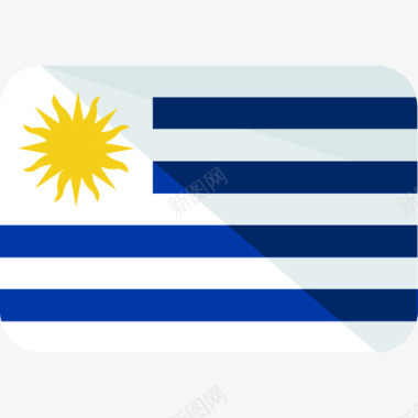 乌拉圭国旗5平坦图标图标