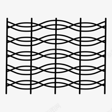 乡村木栅栏栅栏篱笆图标图标