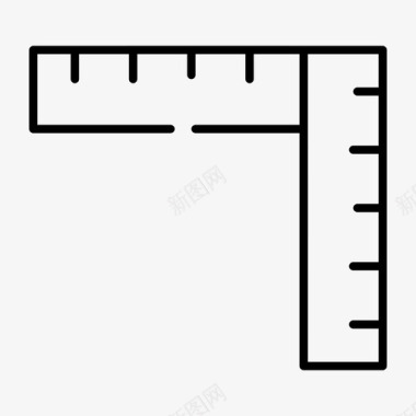 工具测量直尺角度几何图标图标