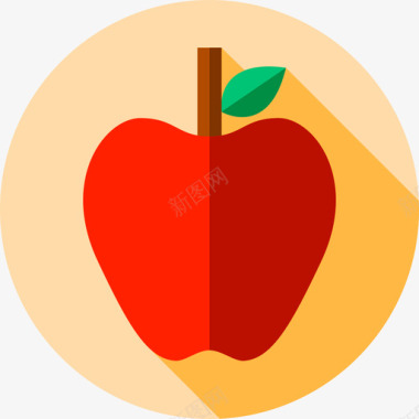 苹果水果和蔬菜2扁平图标图标