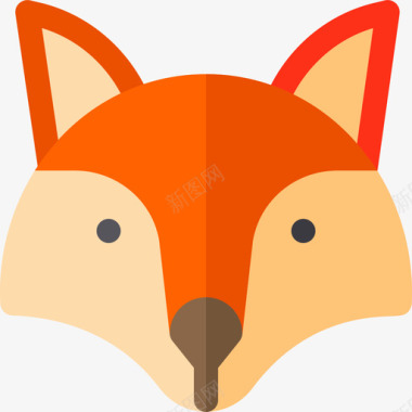 狐狸野生动物2平坦图标图标