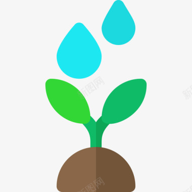 水室内植物4平坦图标图标