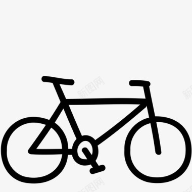 自行车手绘骑马图标图标