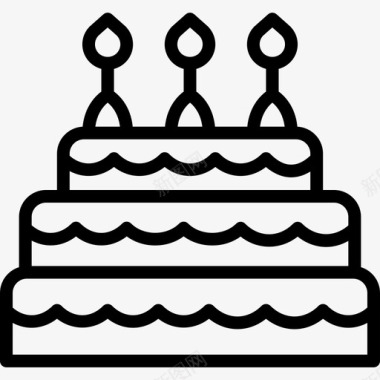 蛋糕生日蛋糕派对28直系图标图标