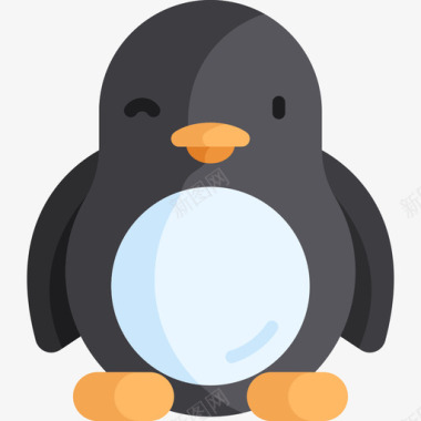 企鹅企鹅冬季6平坦图标图标