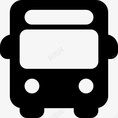 公共标识红公共汽车运输44满载图标图标