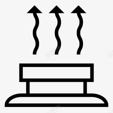 空气冷却流动图标图标