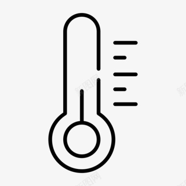水银柱温度计摄氏度度数图标图标