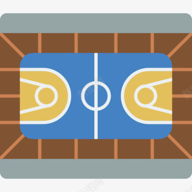 篮球场篮球场体育场3平坦图标图标