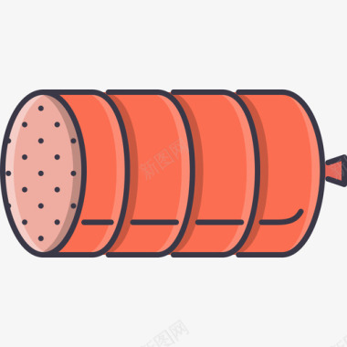 香肠食物54彩色图标图标