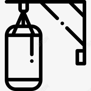 单车器材冲孔袋健身器材5线状图标图标