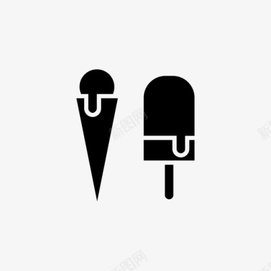 华丽新年冰淇淋冰淇淋筒冰淇淋机图标图标