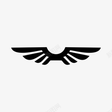 飞翔的鸟翅膀天使鸟图标图标