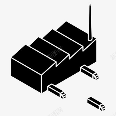 企业卡片标识工厂企业工业图标图标