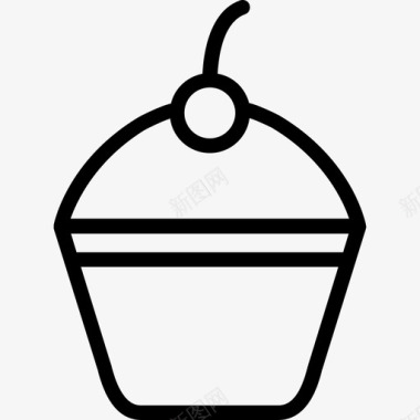 蛋糕纸杯蛋糕食品58直系图标图标