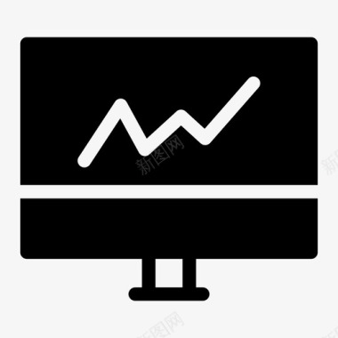 绿色信息图表图表监视器分析数字图标图标