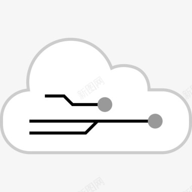 云计算背景云计算网络11扁平图标图标