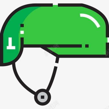 头盔头盔自动平衡电动滑板车2线性颜色图标图标